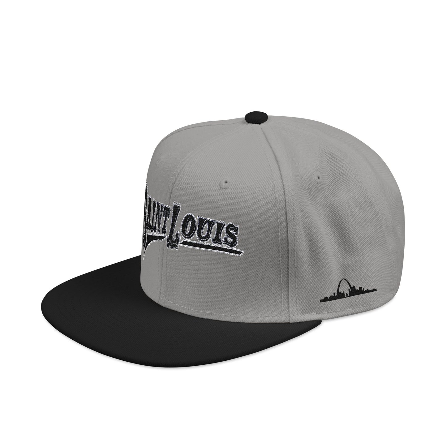 Saint Louis Flat Bill Snapback Cap with Skyline sides Printify