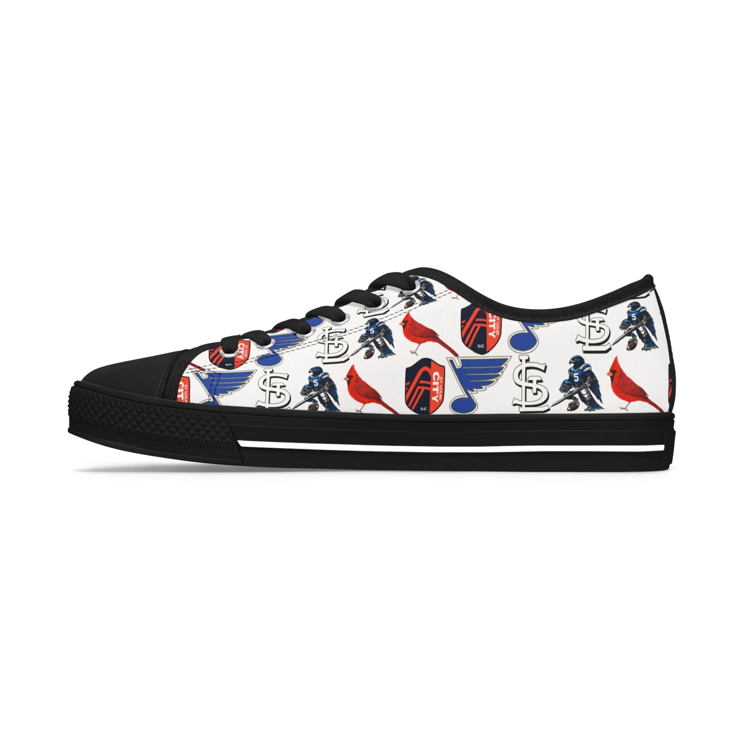 STL Sports Themed Women's Low Top Sneakers Printify