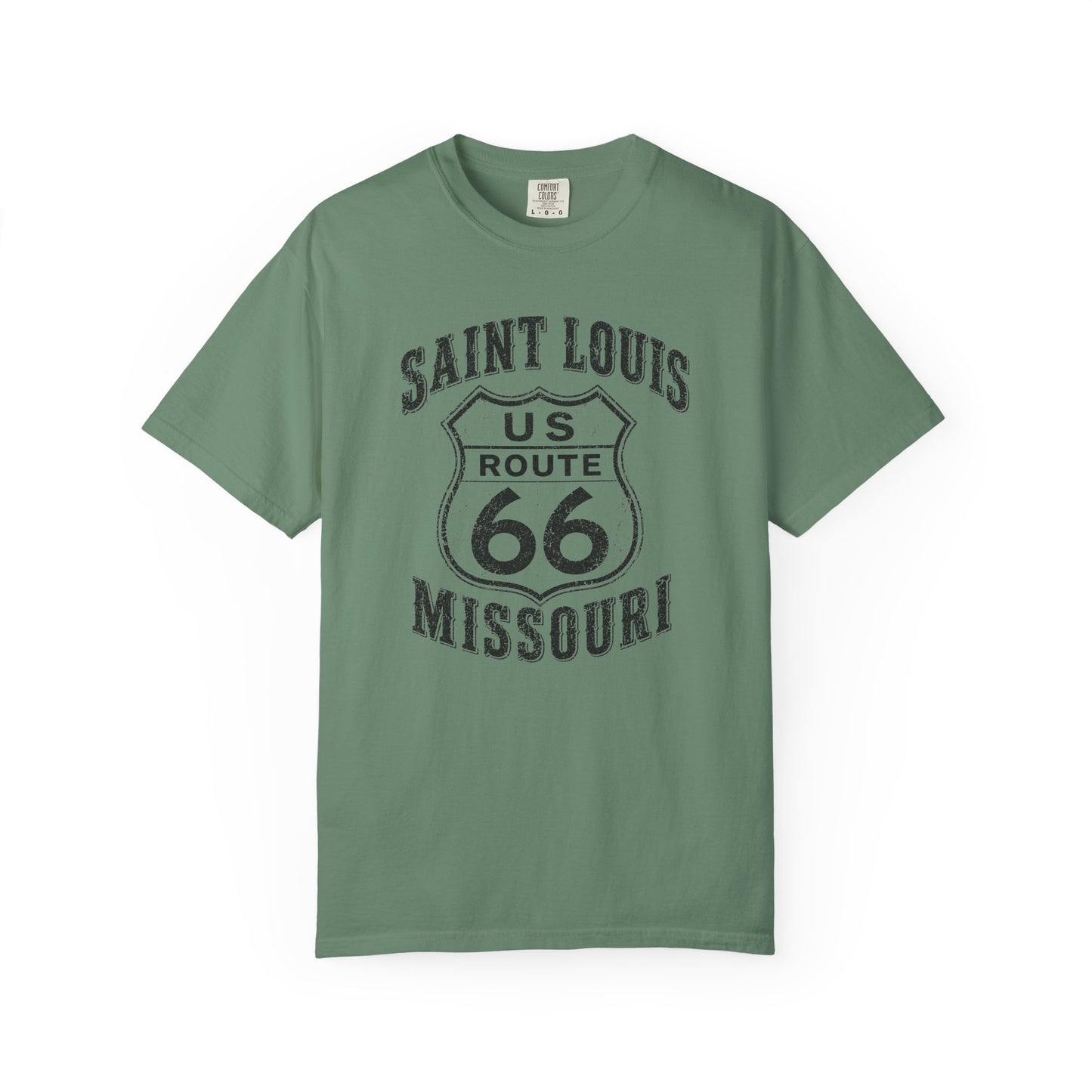Route 66 Saint Louis Missouri T-Shirt — Vintage Road Trip Tee⚠️ Contains AI-generated models