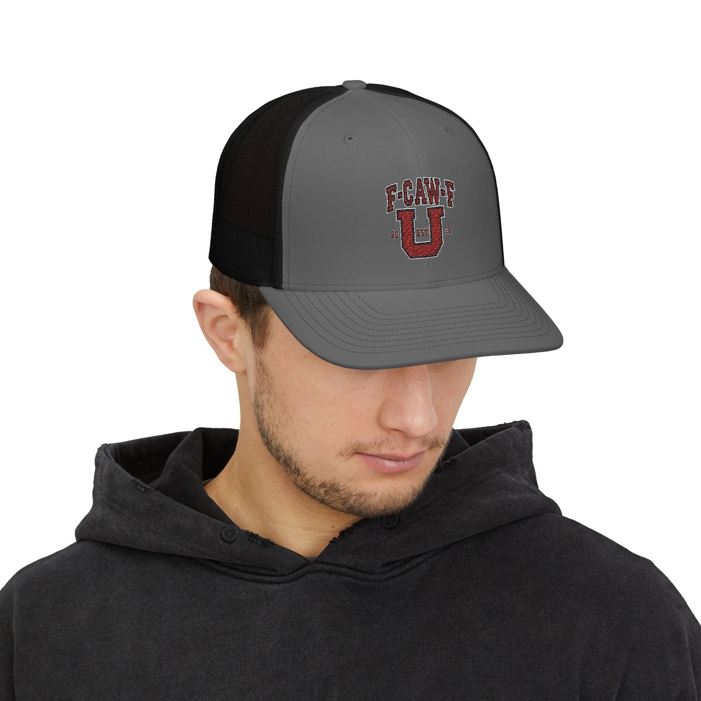 F-CAW-F U Snapback Trucker Cap (Embroidery)
