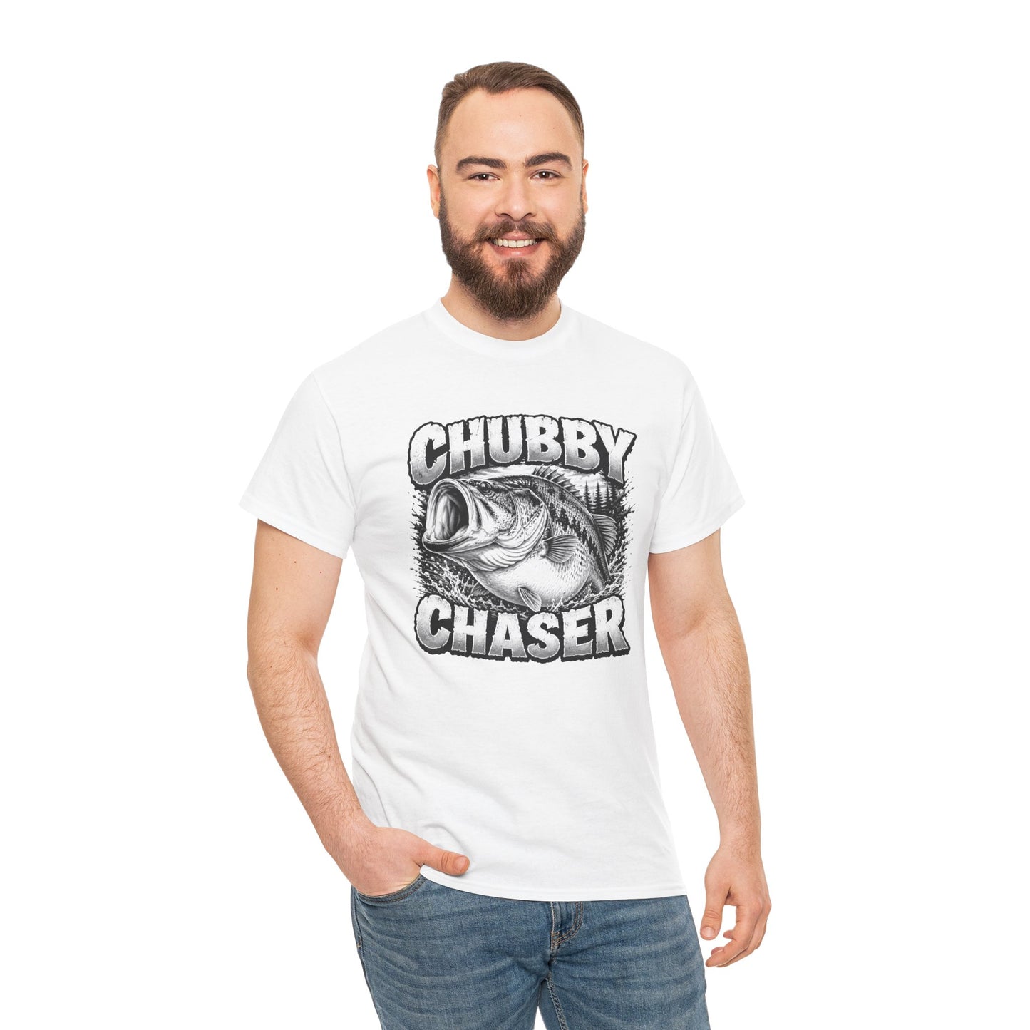 Fishing T-Shirt — "Chubby Chaser" Bass Graphic Tee