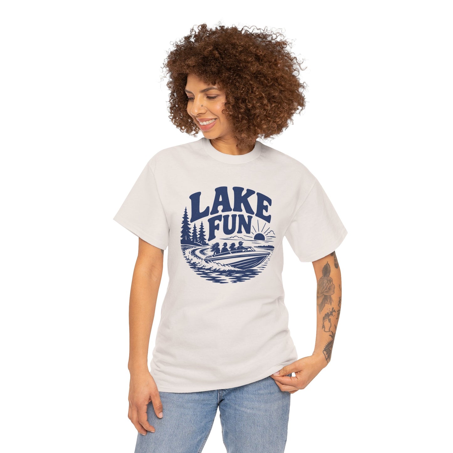 Lake Fun Boat T-Shirt — Vintage Lakeside Summer Tee