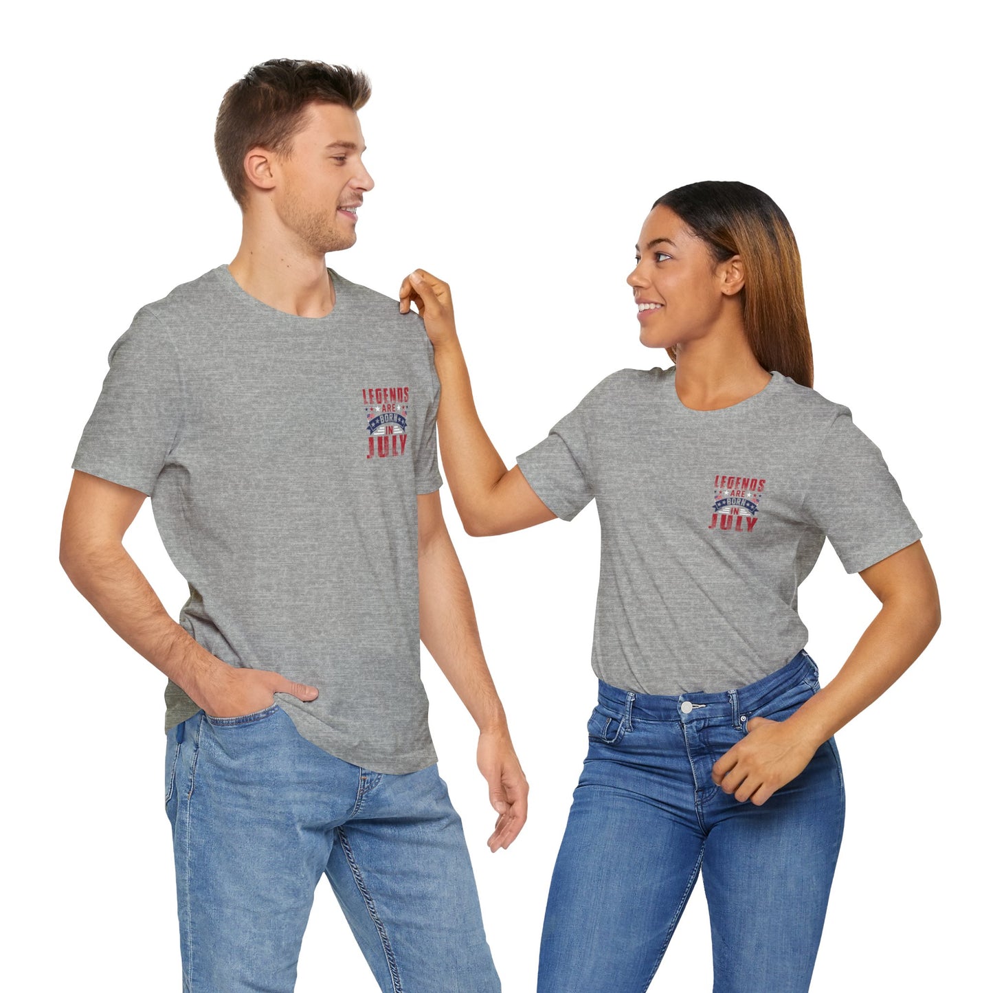 Legends Are Born in July Unisex Jersey Short Sleeve Tee Printify