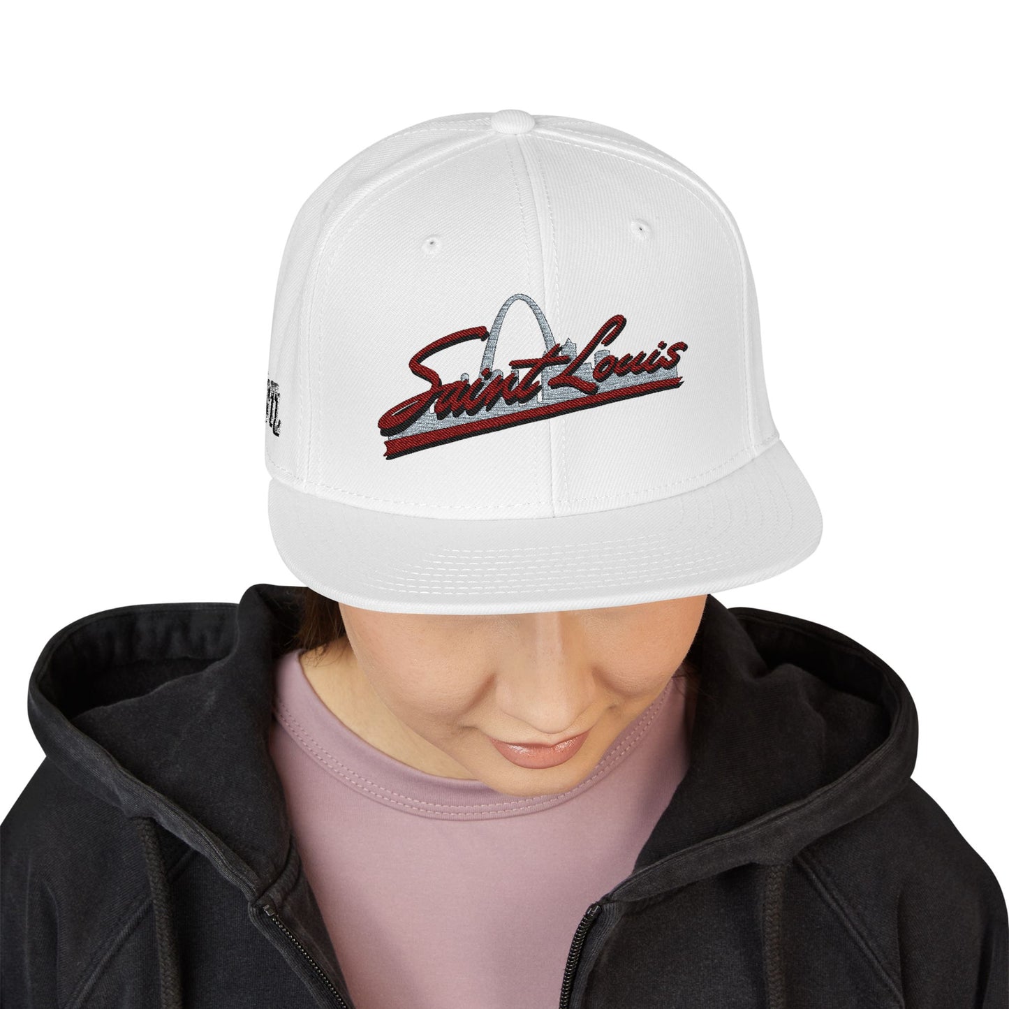 Embroidered Snapback-Full Front Saint Louis Logo Printify