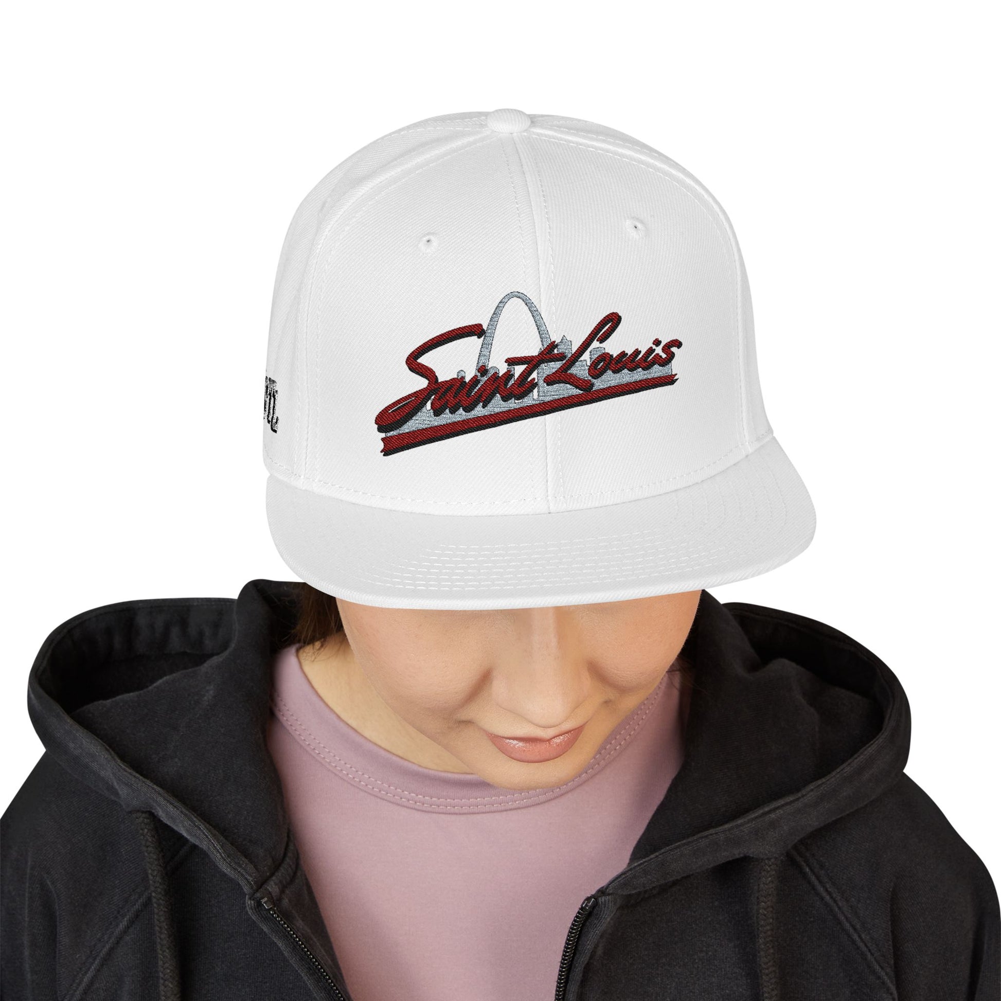 Embroidered Snapback-Full Front Saint Louis Logo Printify