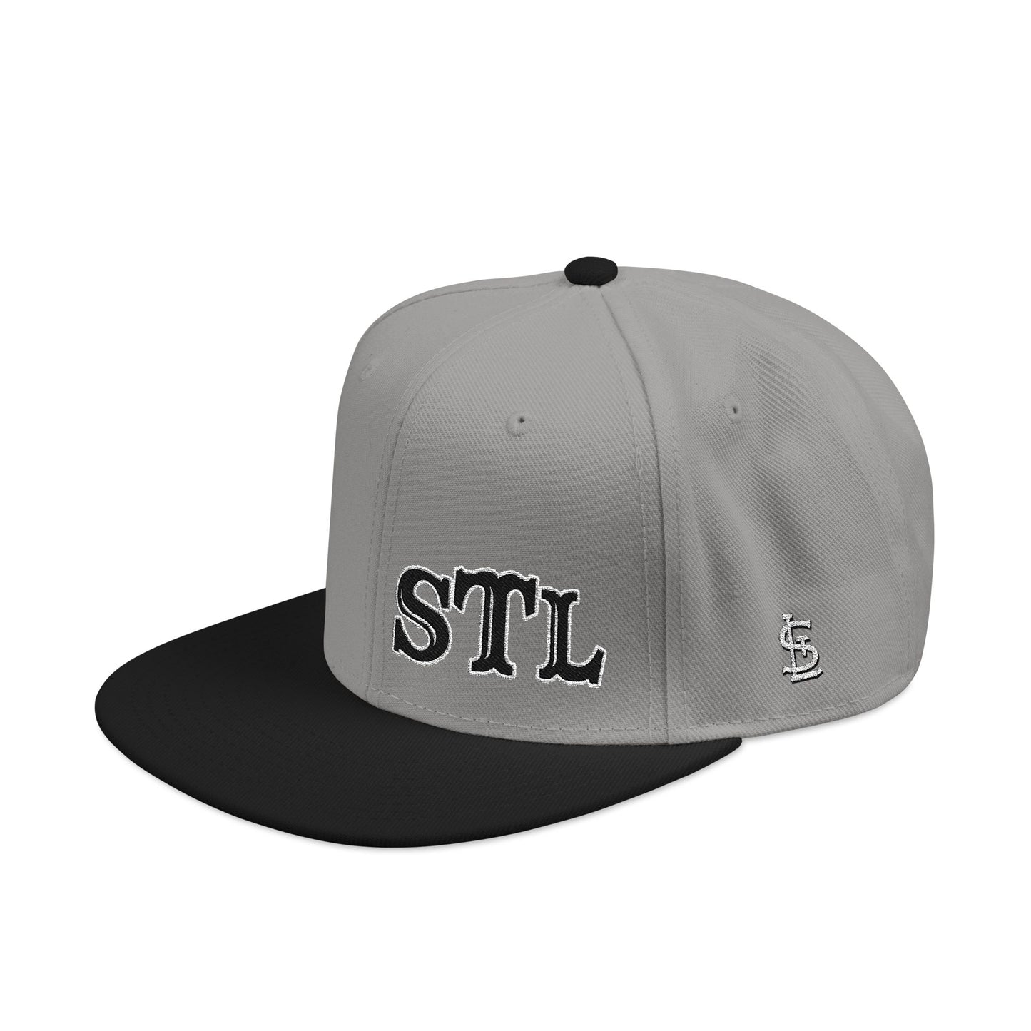 STL Embroidered Snapback Hat- Black & White Lettering