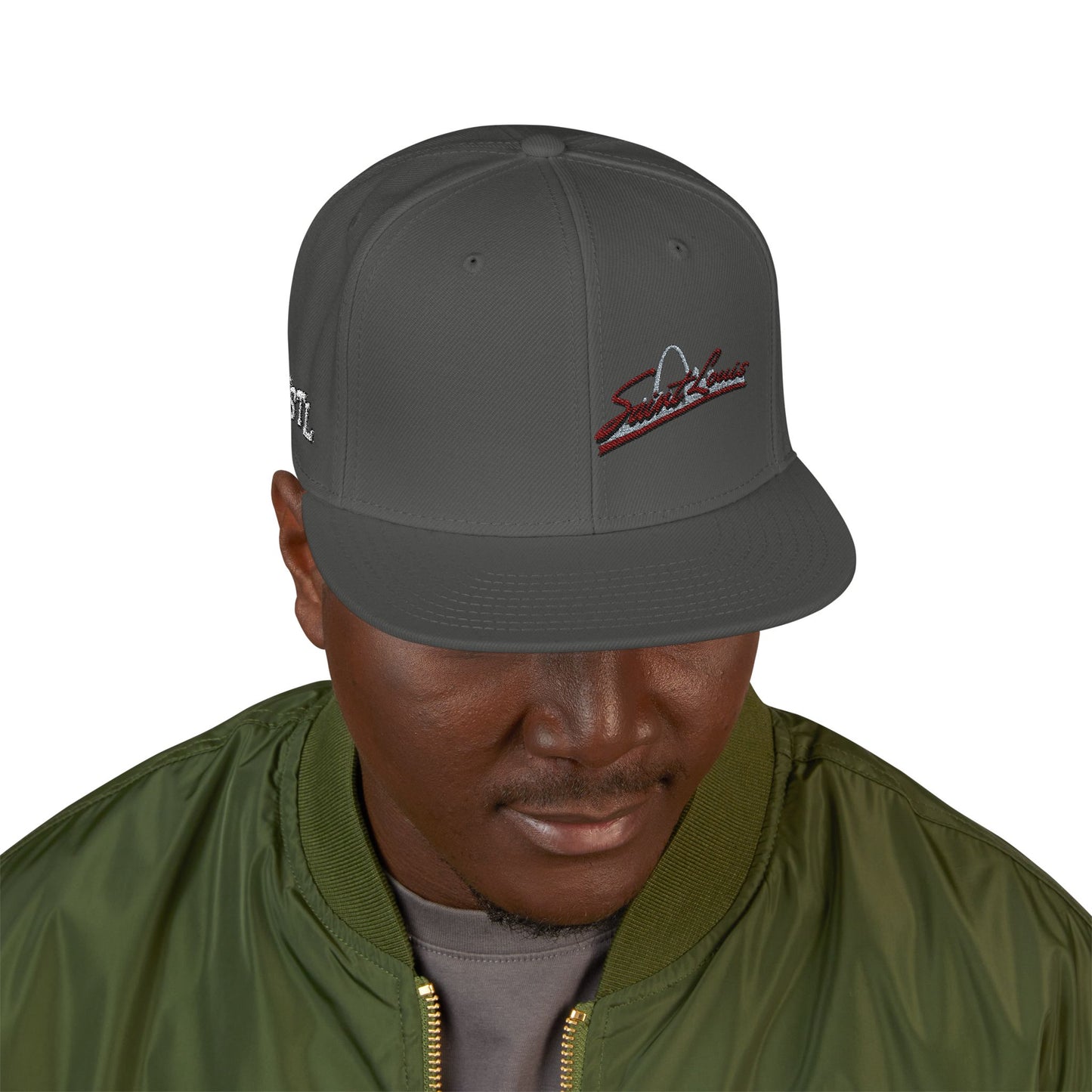 Embroidered Saint Louis Snapback Hat