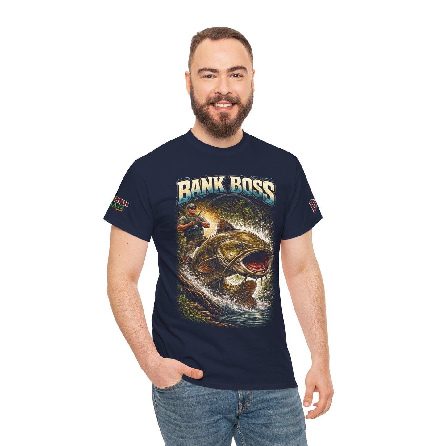 Bank Boss Fishing T‑Shirt — "Bank Boss" Graphic Tee for Anglers