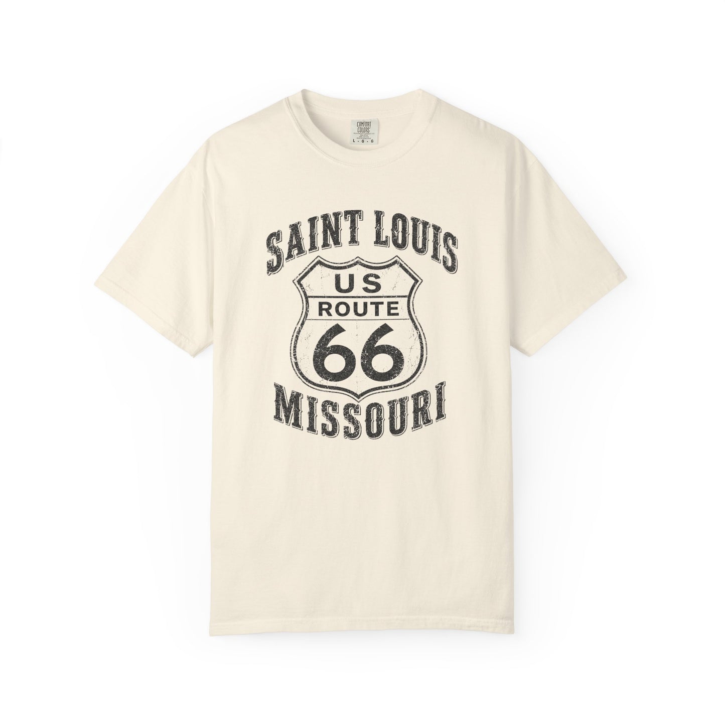 Route 66 Saint Louis Missouri T-Shirt — Vintage Road Trip Tee⚠️ Contains AI-generated models