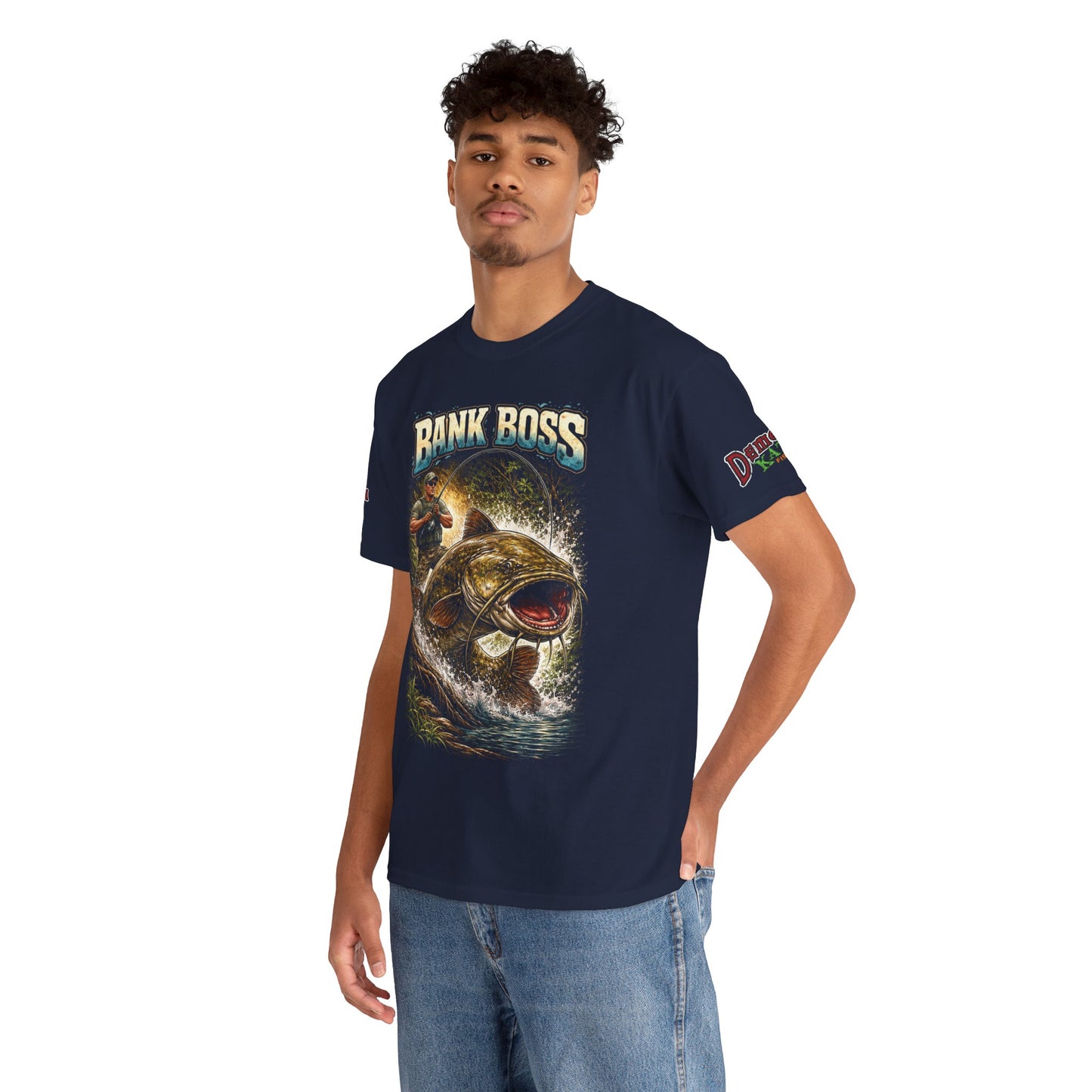 Bank Boss Fishing T‑Shirt — "Bank Boss" Graphic Tee for Anglers