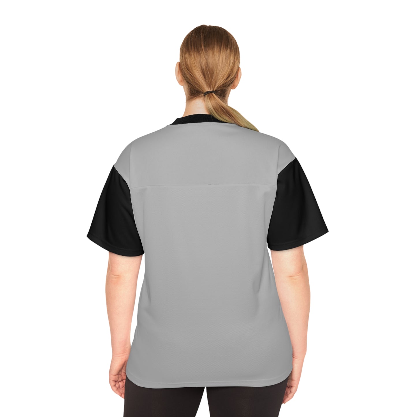 South Side Unisex Football Jersey (AOP) Grey & Black
