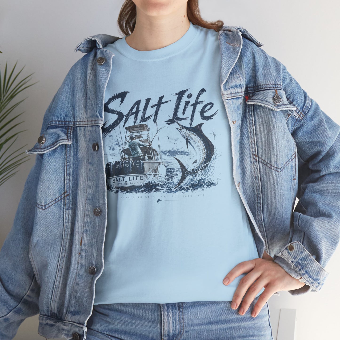 Salt Life Fishing Boat Graphic Tee – Coastal Ocean Lover T‑Shirt