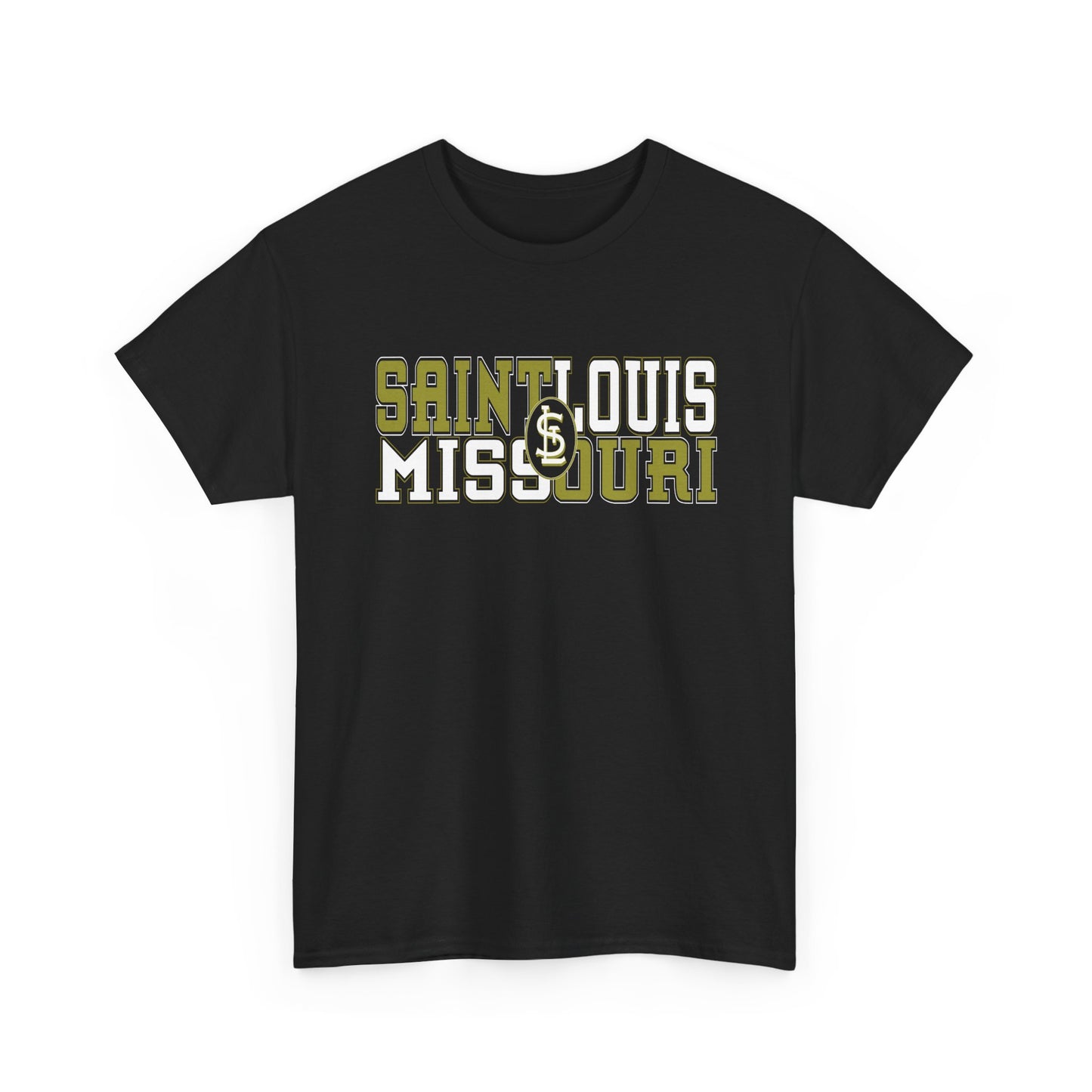 St Louis Missouri Gold & White Unisex Tee