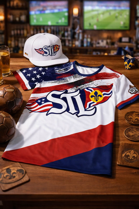 Men's STL USA Flag Sports Jersey — St. Louis Patriotic Athletic